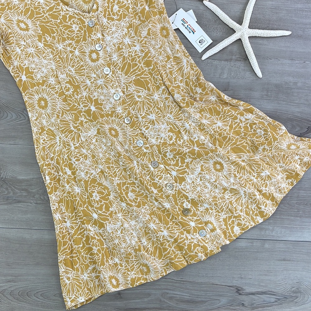 🔆RIP CURL🔆 GOLDEN DAYS FLORAL DRESS - Picture 7 of 11